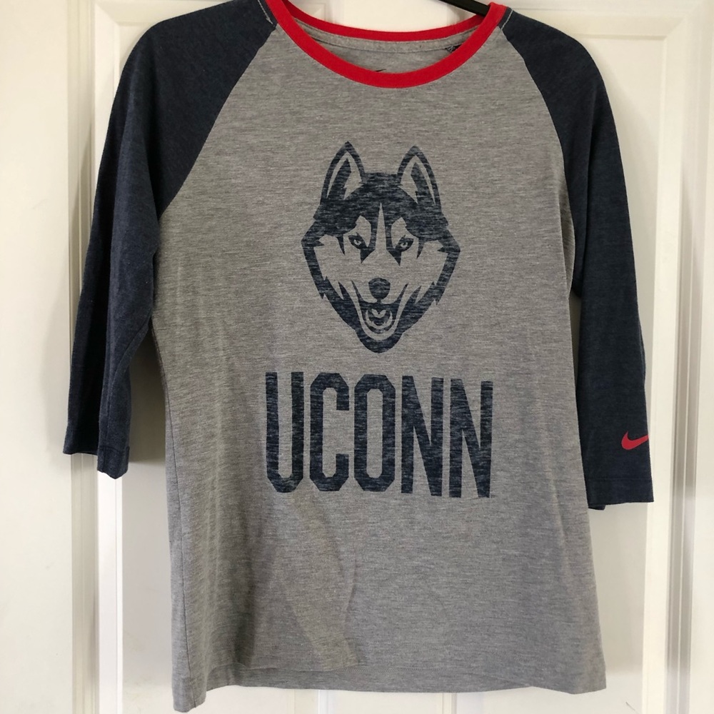 UCONN Nike Baseball 3/4 Sleeve Shirt